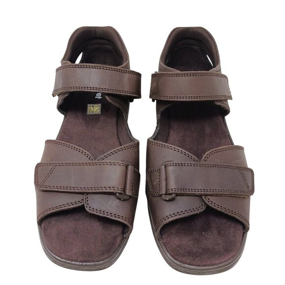 Cosyfeet BINGLEY Brown Sandals Size 13 Wide Fit Diabetic Comfort - Picture 3 of 14